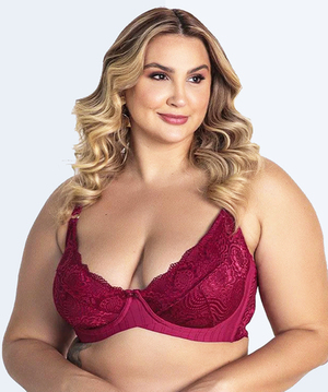 Suti Microfibra Trabalhada Sem Bojo Renda Plus Size Vi Lingerie Suti Microfibra Trabalhada
