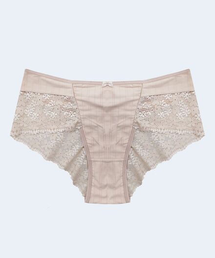 Calcinha Microfibra Trabalhada Renda Fio Plus Size Vi Lingerie