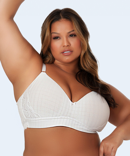 Suti De Microfibra Trabalhada Triangular Detalhe Plus Size Vi Lingerie Suti De Microfibra