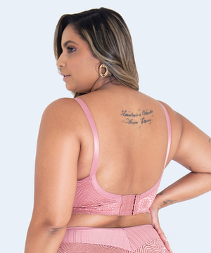 Sutiã De Microfibra Trabalhada Triangular Detalhe Plus Size VI LINGERIE Sutiã De Microfibra