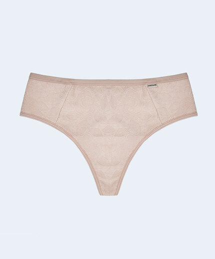 Calcinha De Microfibra Trabalhada Fio Dental Duplo Recortes Laterais Nayane Lingerie